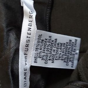 Diane von furstenberg classic A line skirt sz0 silk wool